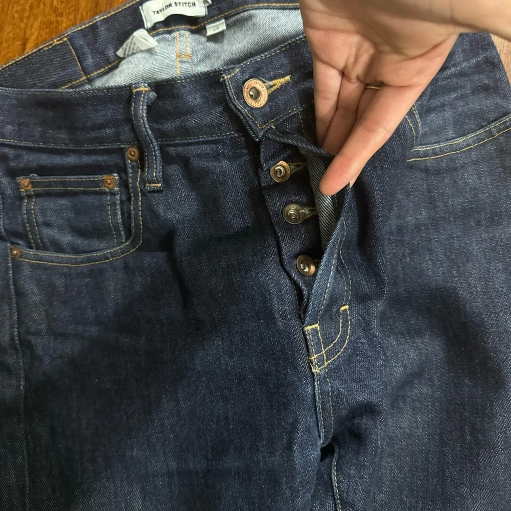Taylor Stitch Slim Fit Jeans Blue Indigo Denim Button Fly Men’s Size 30